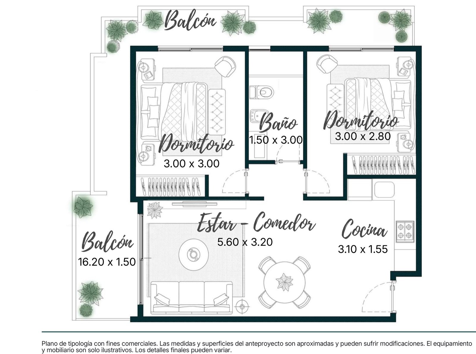 Planta de la Tipología E — unidades E